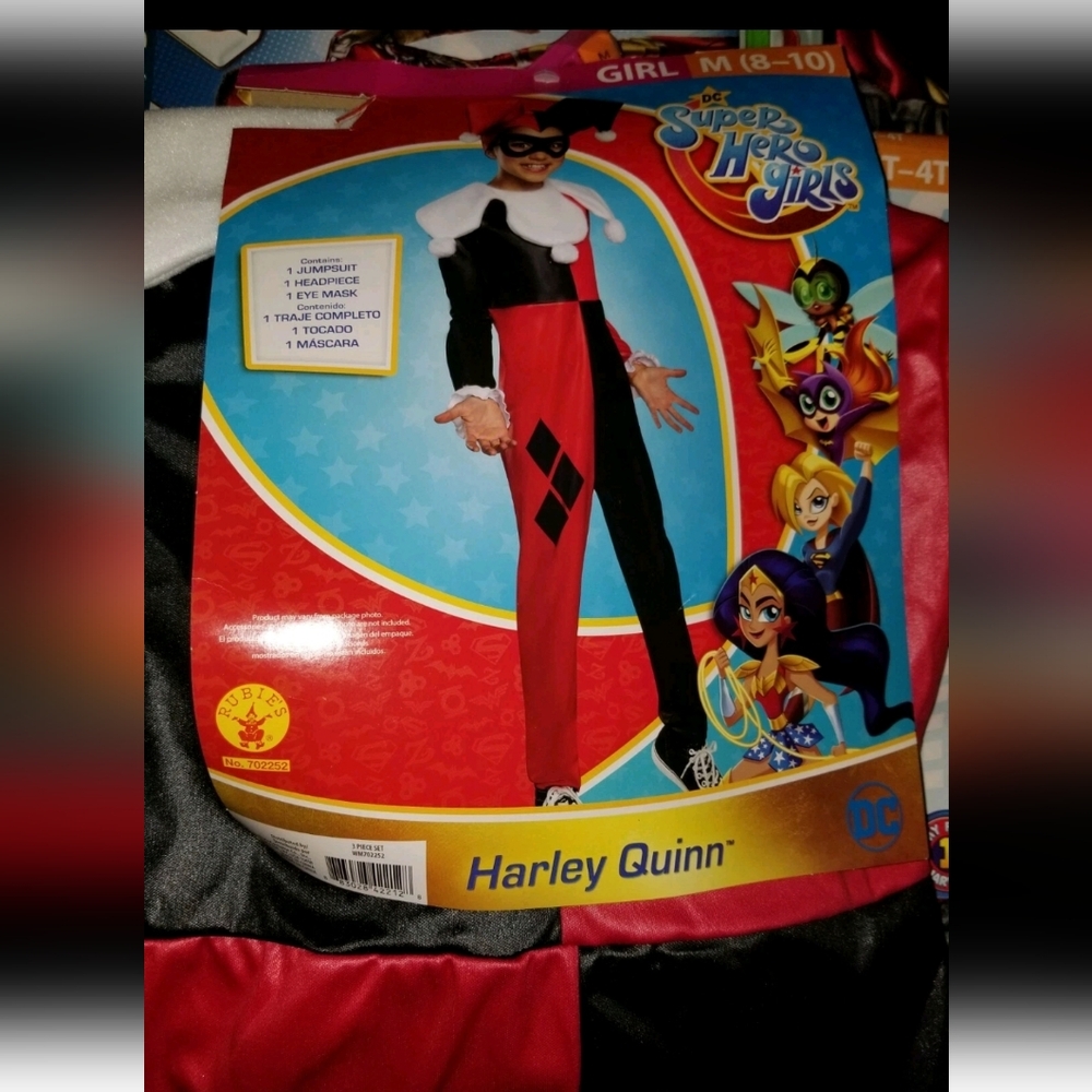 DC Super Hero Girls Harley Quinn costume Girl SzM (8-10) NIP